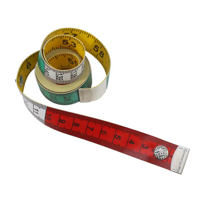 1.5m Tape Measure Double-sided Sewing Ruler with a Snap Button Tailor Measuring Tool Soft Band Tape Body Measuring Ruler Home Peaceful Pleasures Health and Wellness as picture