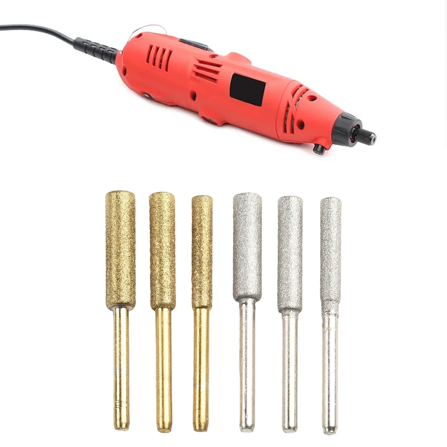 6-Piece Titanium Chainsaw Sharpening Burr Set – 4/4.8/5.5mm