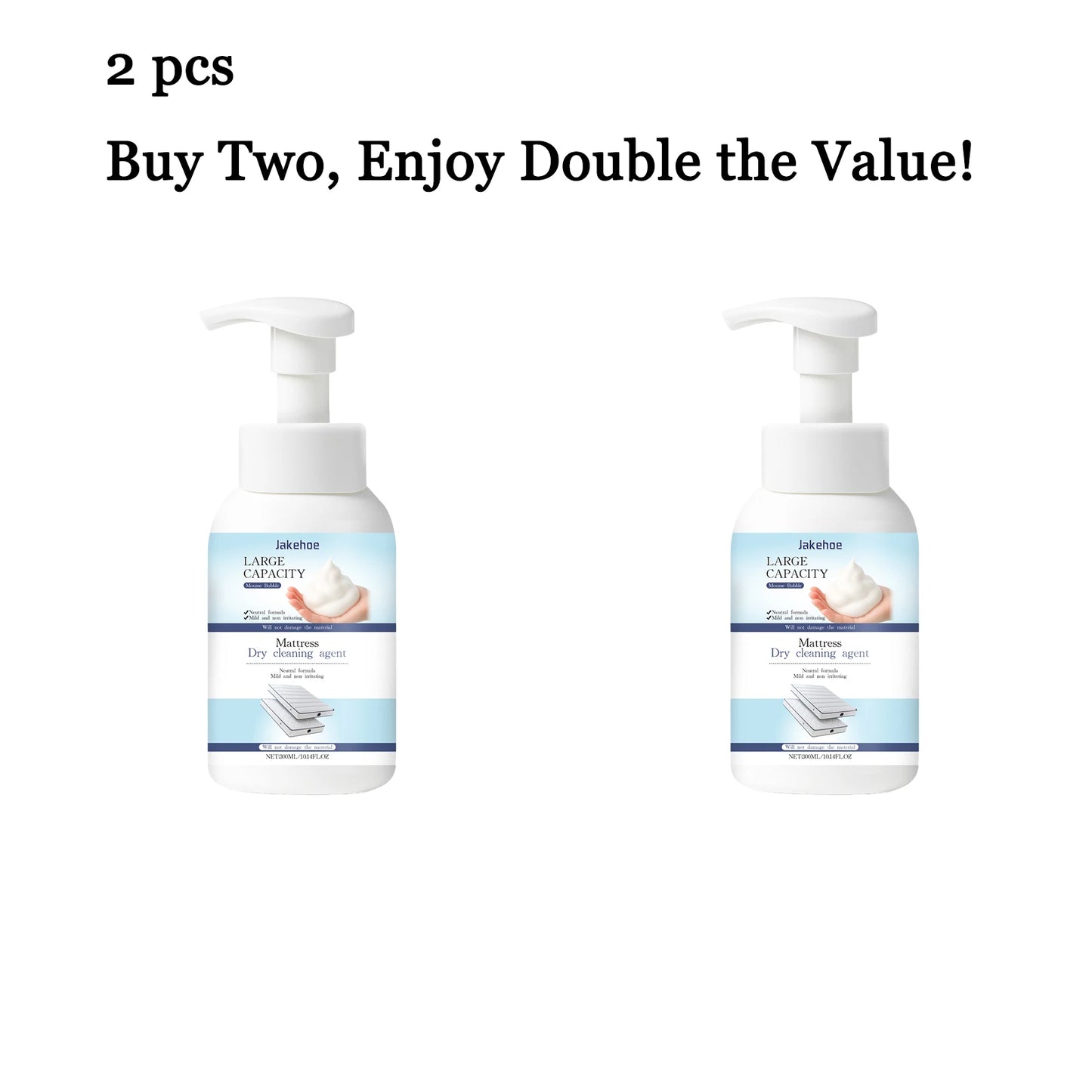 JAKEHOE 300ml Mattress Dry Cleaner | Stain & Odor Remover