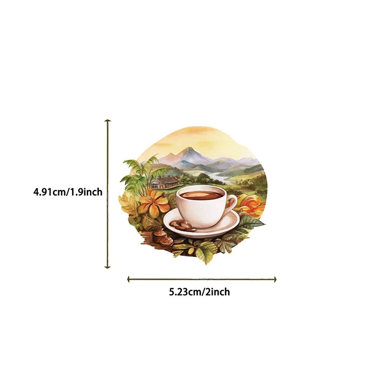 50-Pack Rural Scenery PET Stickers – Scrapbooking & Journaling