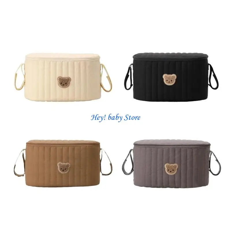 Cartoon Bear Stroller Organizer Bag – Large Capacity Hanging Bag