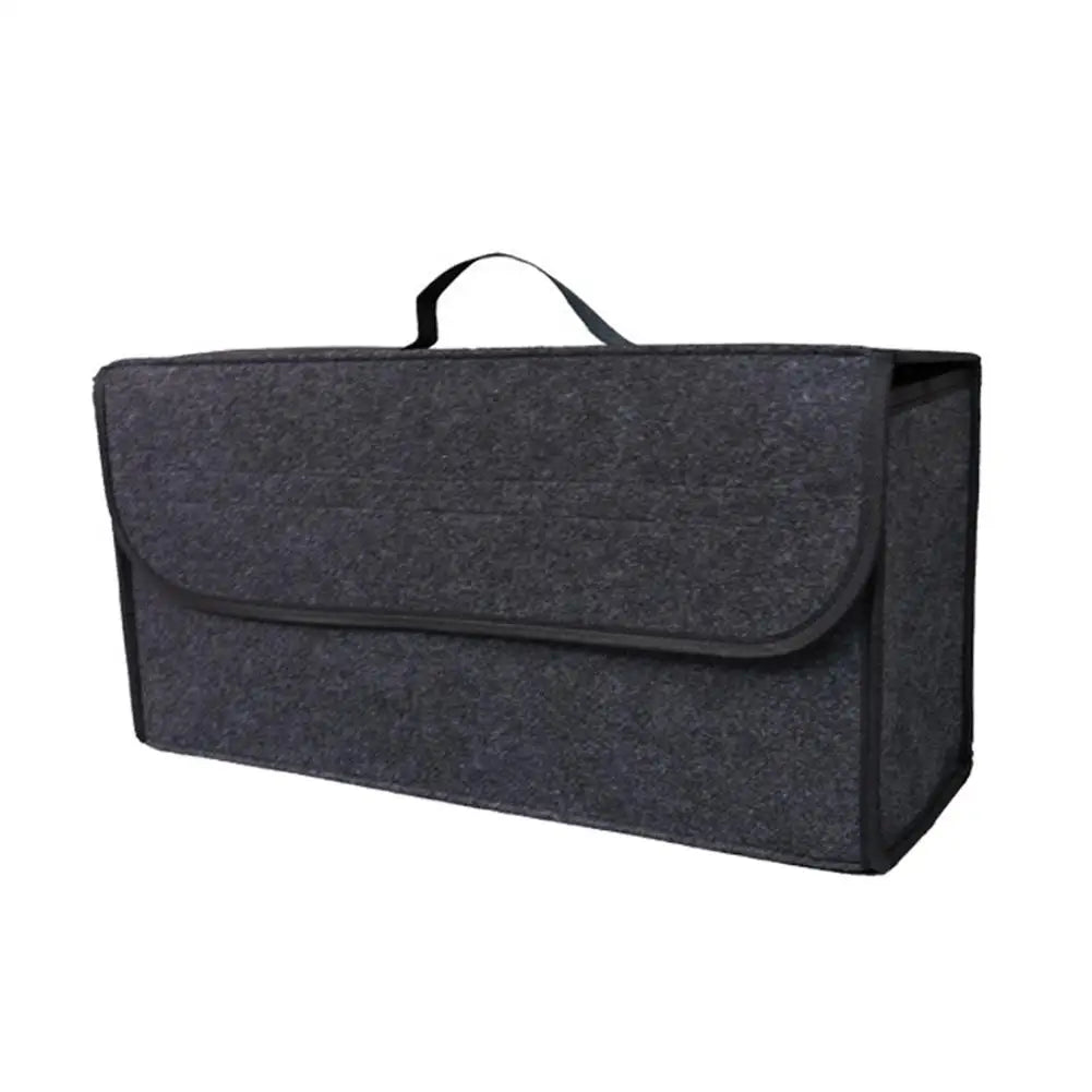 Foldable Felt Car Trunk Organizer | Large Storage Box Dark Gray