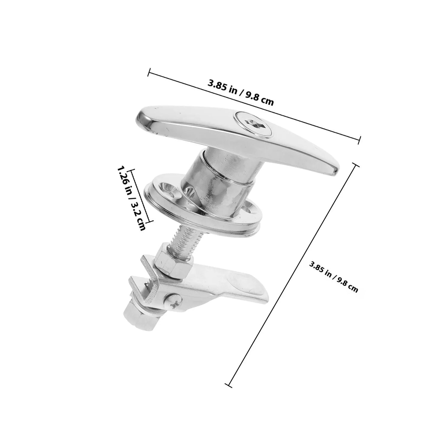 T Shaped Handle Lock Kit for Door Drawer Cabinet and Shed Outdoor Use All Weather Metal Construction Simple Mounting No Tools Peaceful Pleasures Health and Wellness