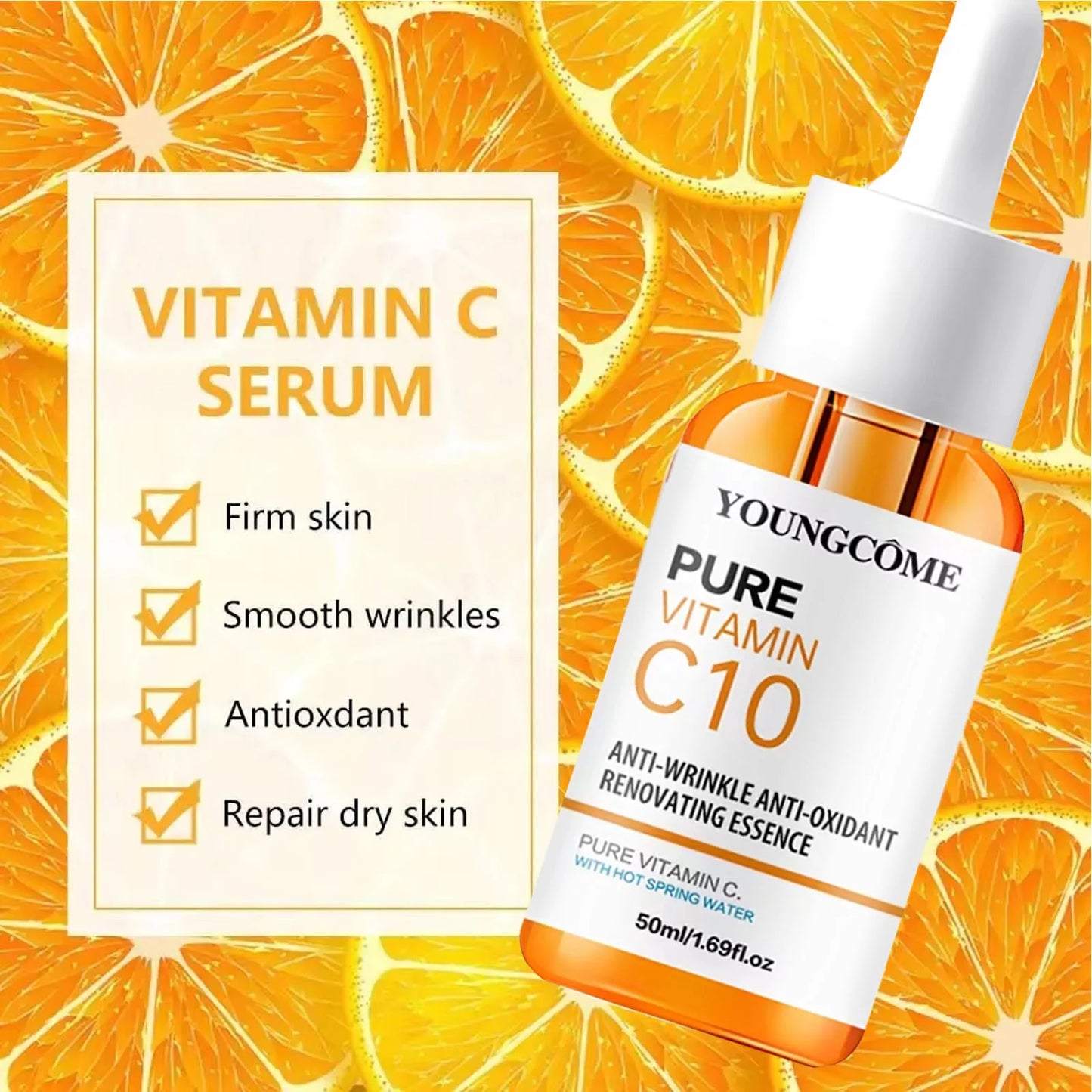 Vitamin C & Hyaluronic Acid Brightening Face Serum | YOUNGCOME