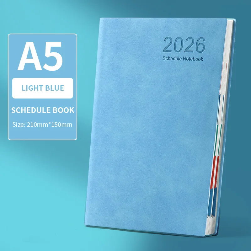 2026 Daily Planner A5 Notebook | Lined Time Management Diary
