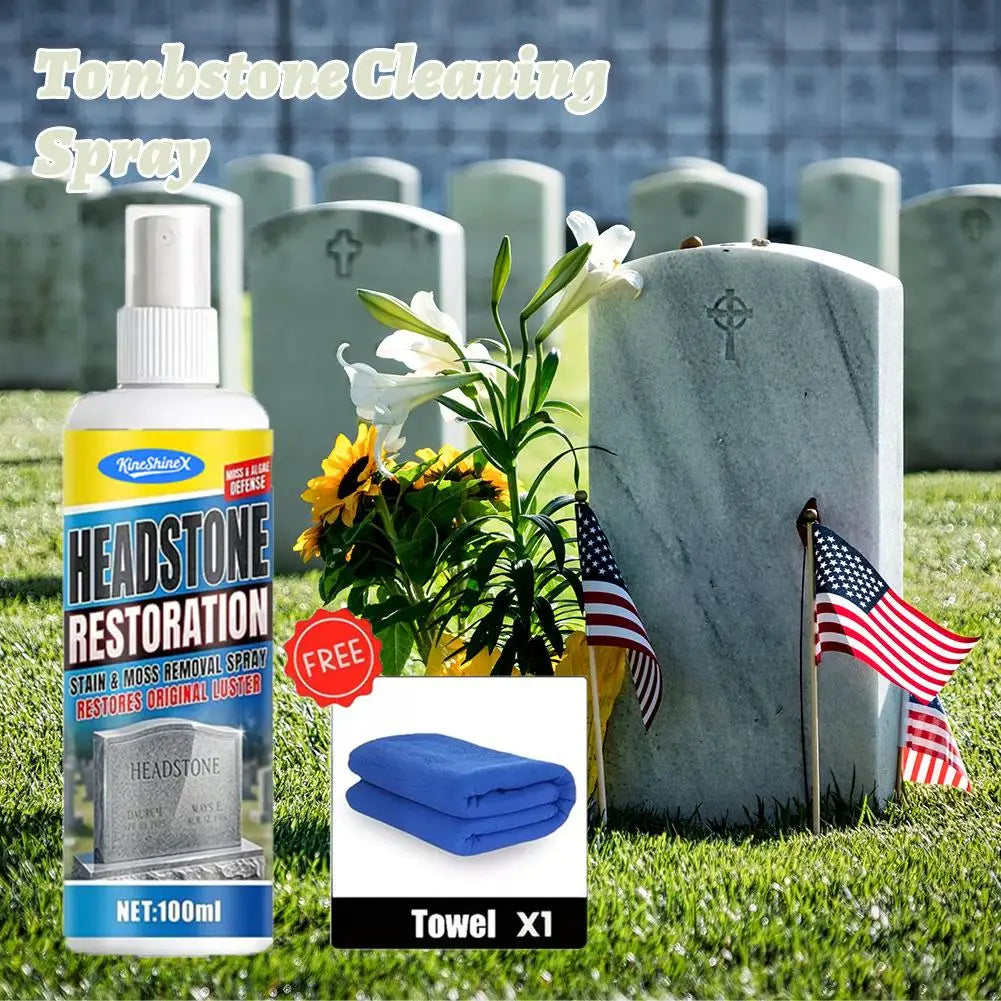 Multipurpose Headstone Cleaner Spray Remove Stains Dirt Moss Fast Acting No Corrosion Granite Marble Gravestone Cleaner Peaceful Pleasures Health and Wellness