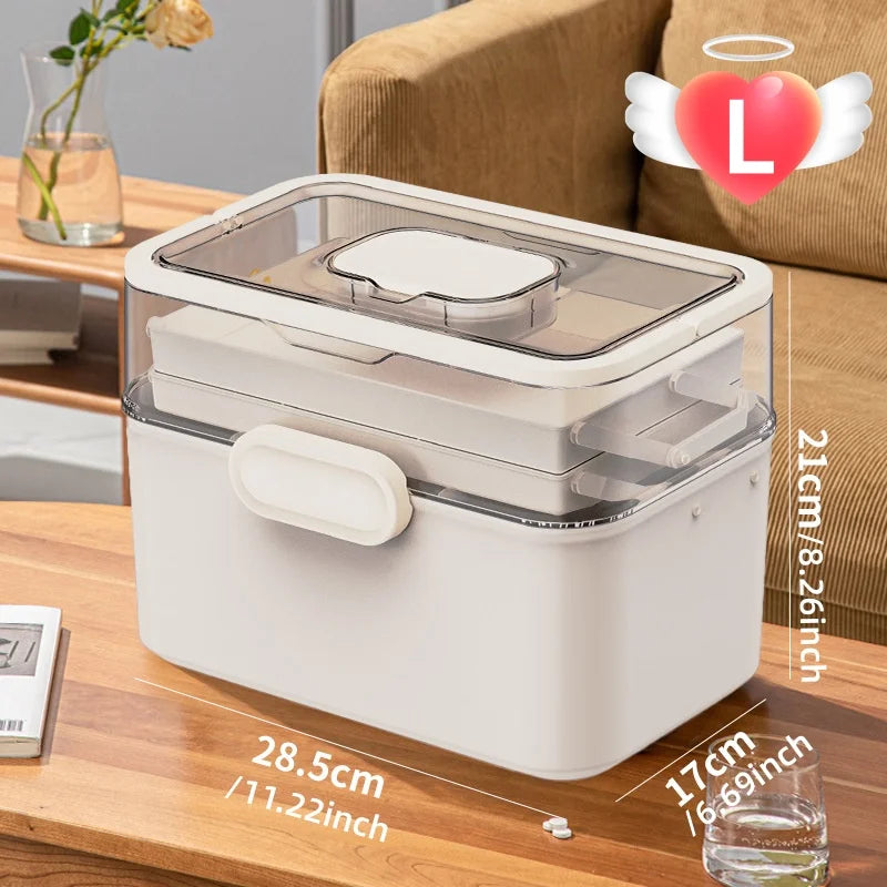 Portable Medicine Cabinet Organizer | Large First Aid Box