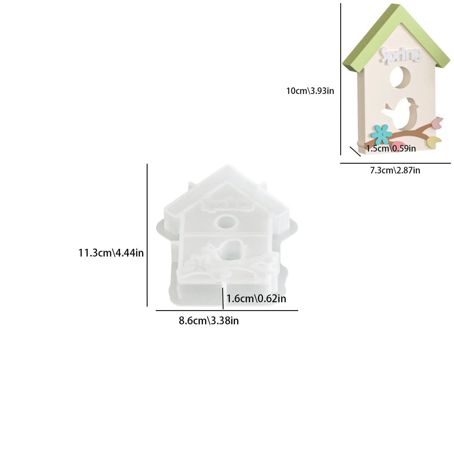 Easter Birdhouse Silicone Mold – Candle Resin & Plaster DIY