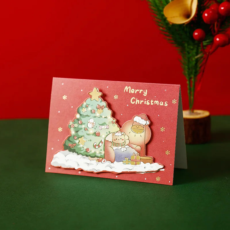 3D Pop-Up Christmas Cards Bulk 1–100 PCS | Holiday Gift Cards