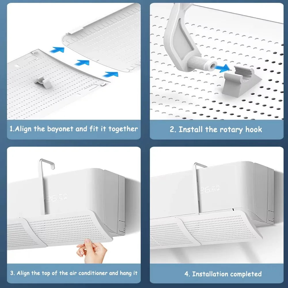 Air Conditioning Windshield Anti-Direct Blowing Universal Windproof Wall-Mounted Air Outlet Baffle Confinement Cold Air Guide Peaceful Pleasures Health and Wellness