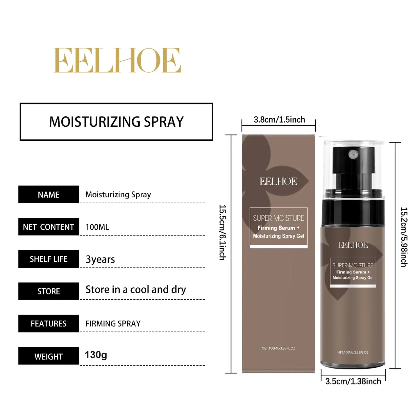 Eelhoe Hyaluronic Acid Toner Spray – Hydrate & Minimize Pores