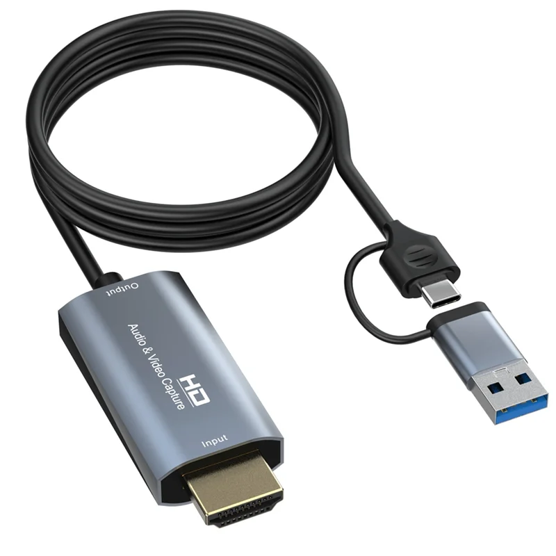 Y51A-4K -Compatible To Type-C+USB Capture Card Mobile Phone Live Audio Video Capture Card 1.8M Peaceful Pleasures Health and Wellness