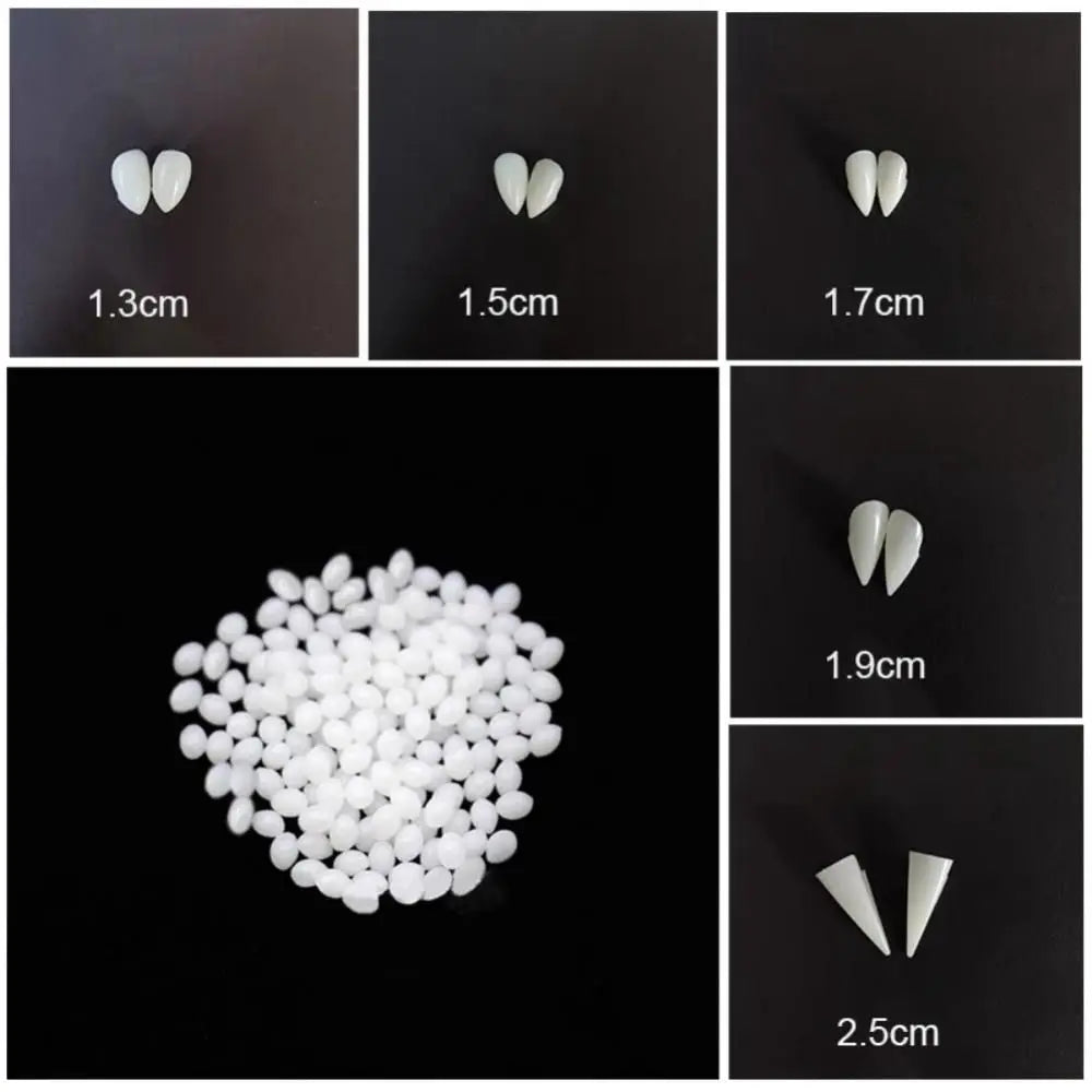 Resin Vampire Fangs with Adhesive – Halloween Fake Teeth DIY