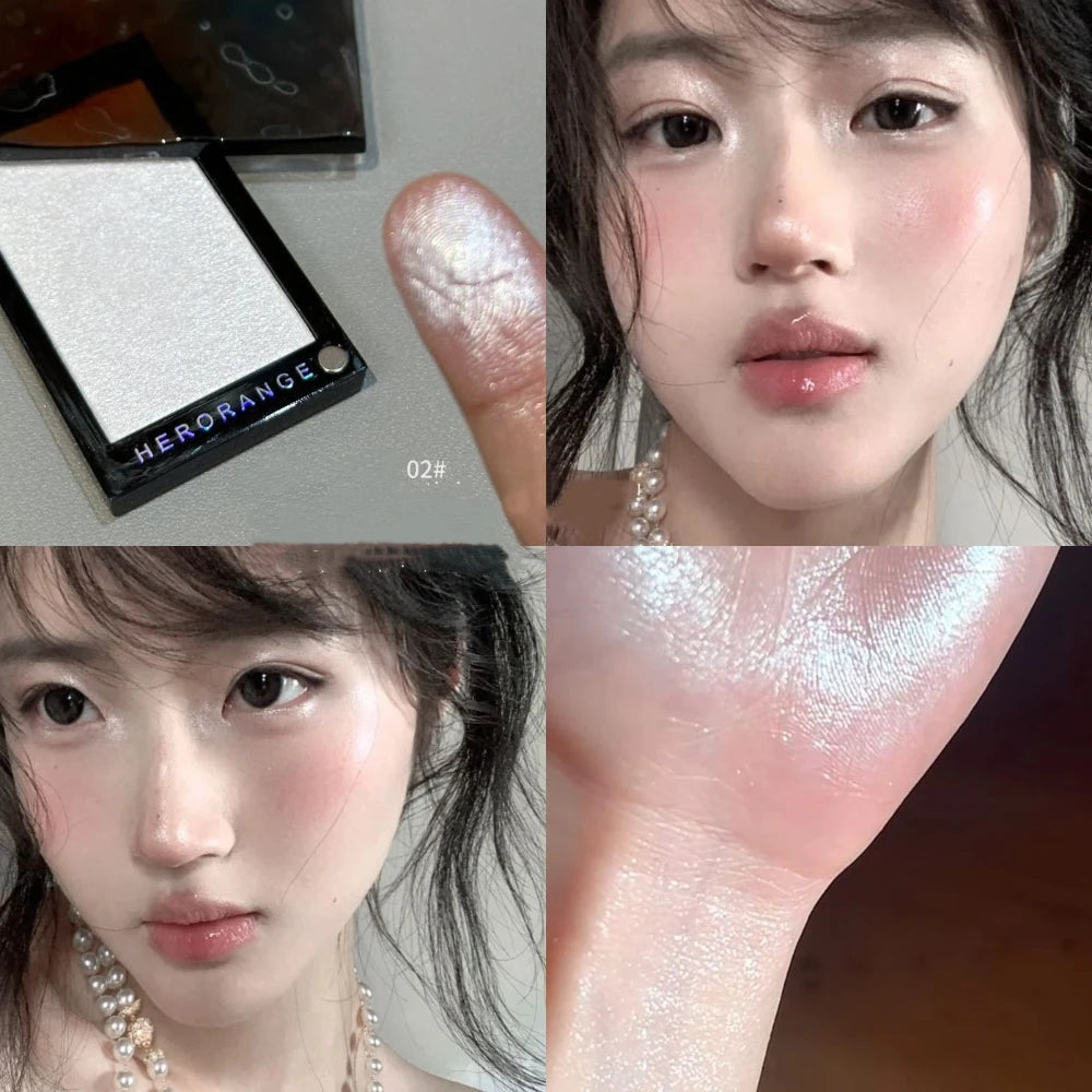 Moonlight White Shimmer Highlighter & Contour Makeup Palette