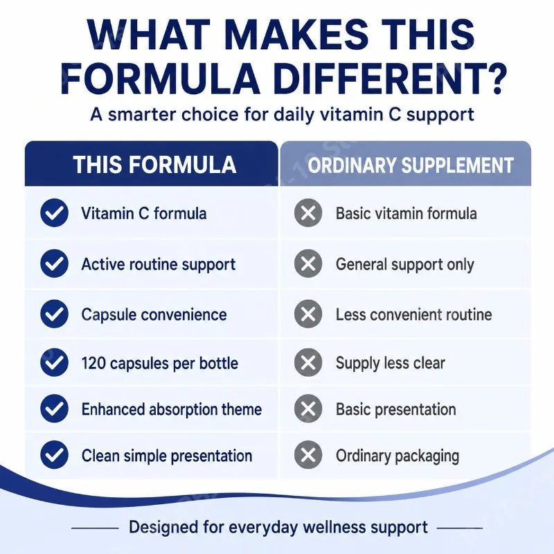 Men's Vitamin C Capsules | Antioxidant Support | 120 Count