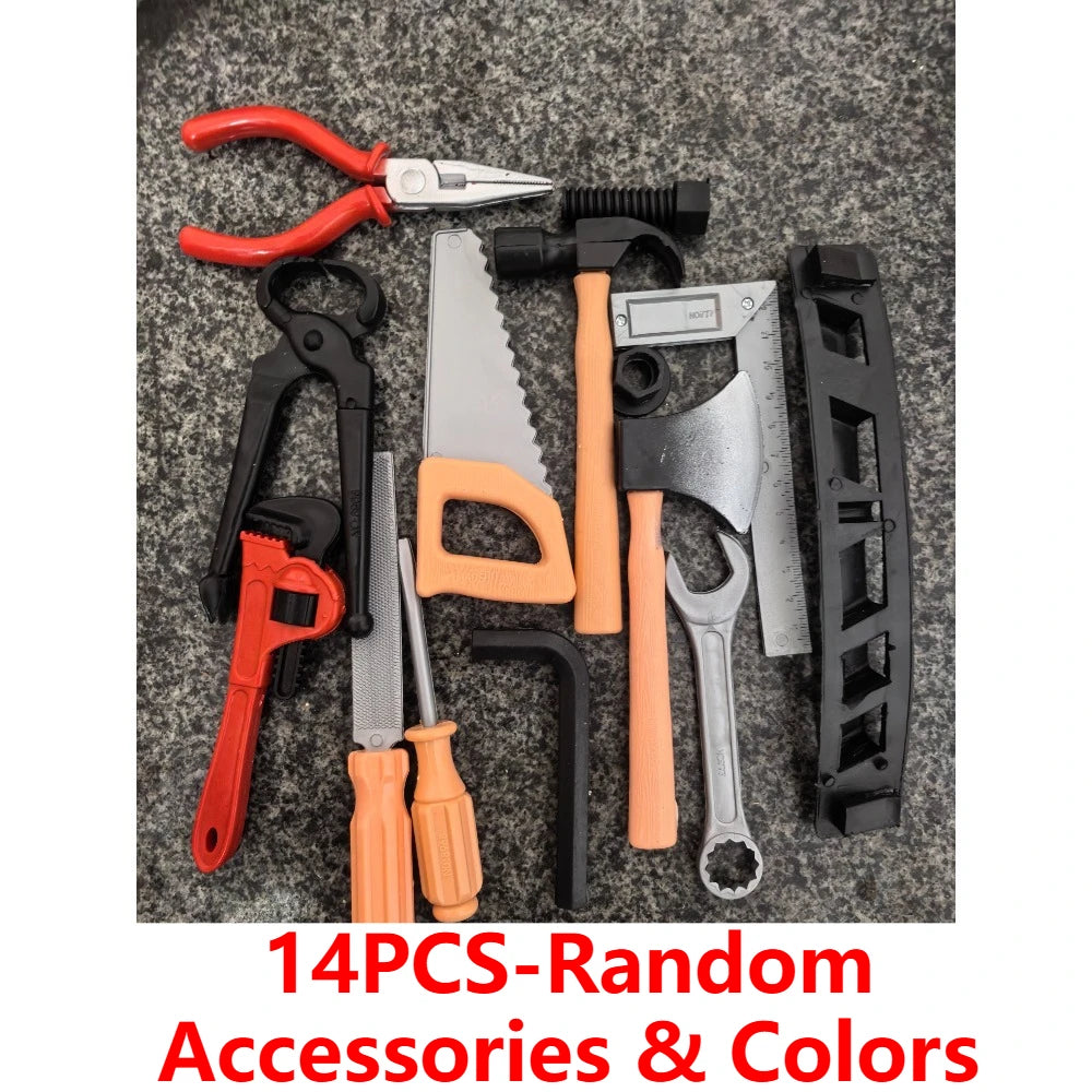 Kids 14-Piece Pretend Play Tool Set | Safe Plastic Toy Tools