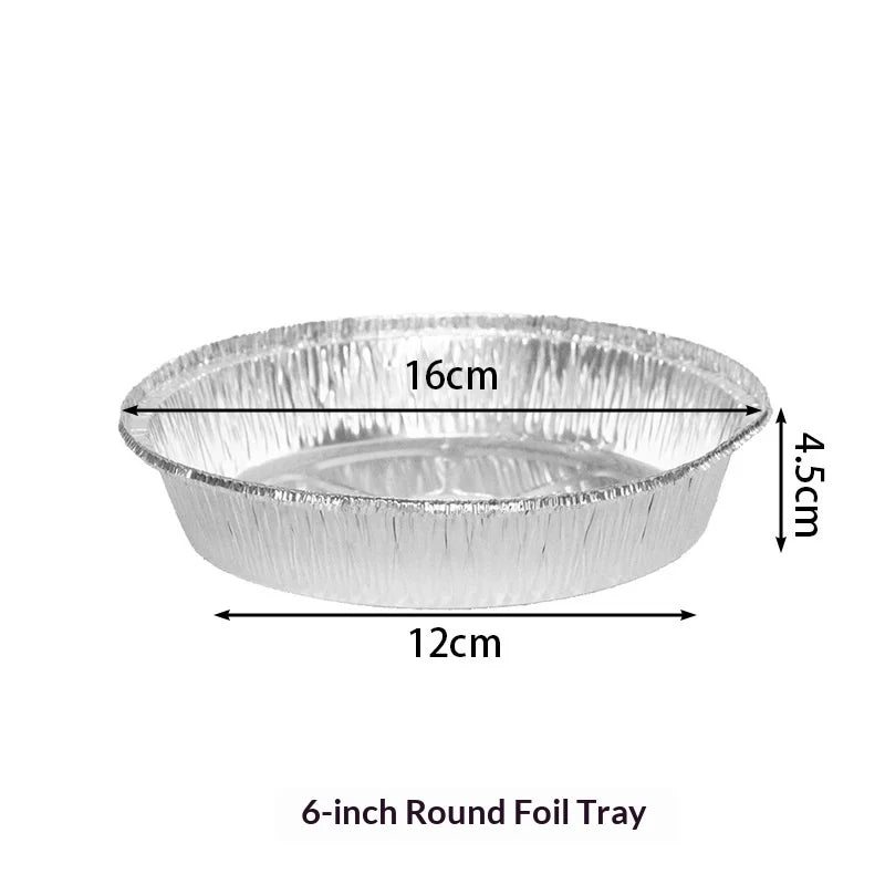 Hot 10Pcs Air Fryer Disposable Paper Microwave Tin Steamer Mats Aluminum Foil BBQ Food Tray Container Non-stick Baking Tools Peaceful Pleasures Health and Wellness 6 inches 10pcs