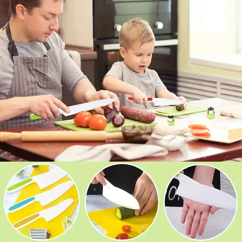 Kids Safe Plastic Knife & Peeler Set | Toddler Kitchen Tools