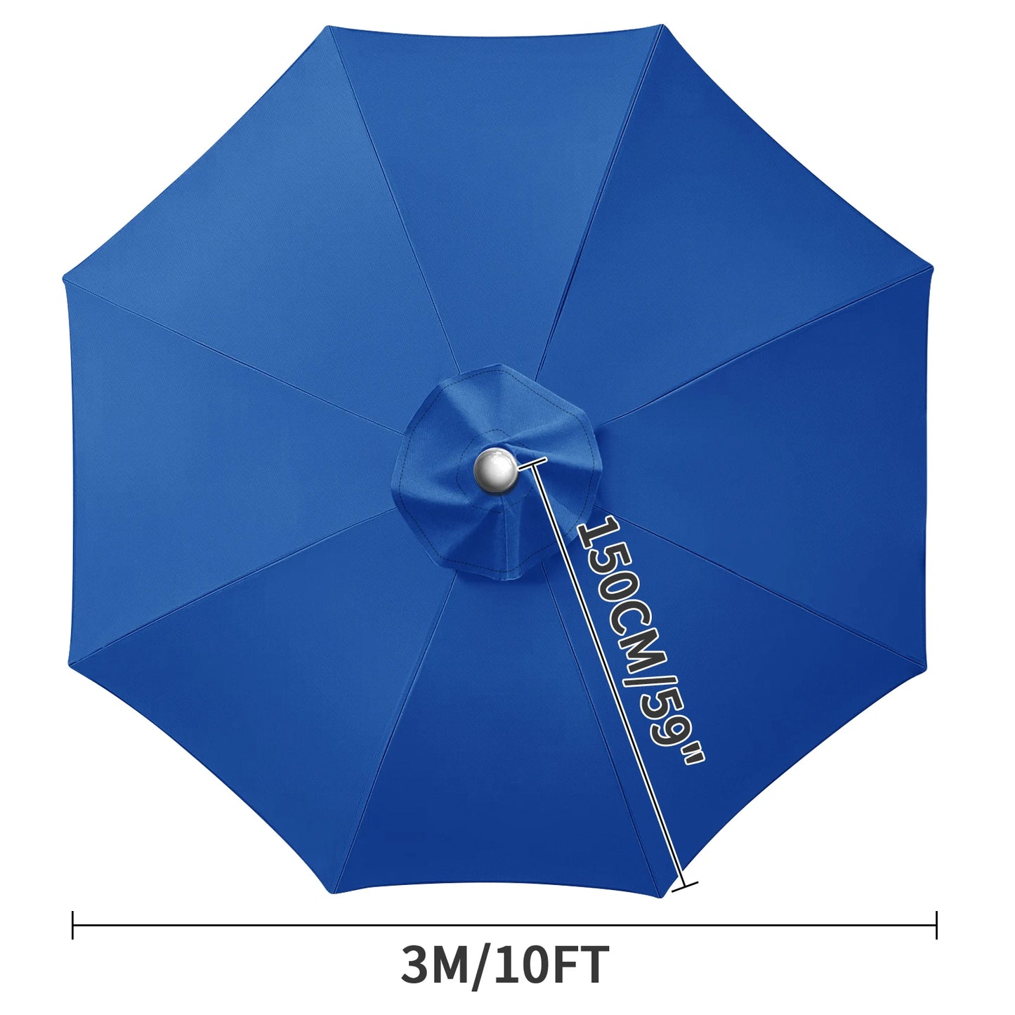 Waterproof Patio Umbrella Replacement Canopy 6 & 8 Rib