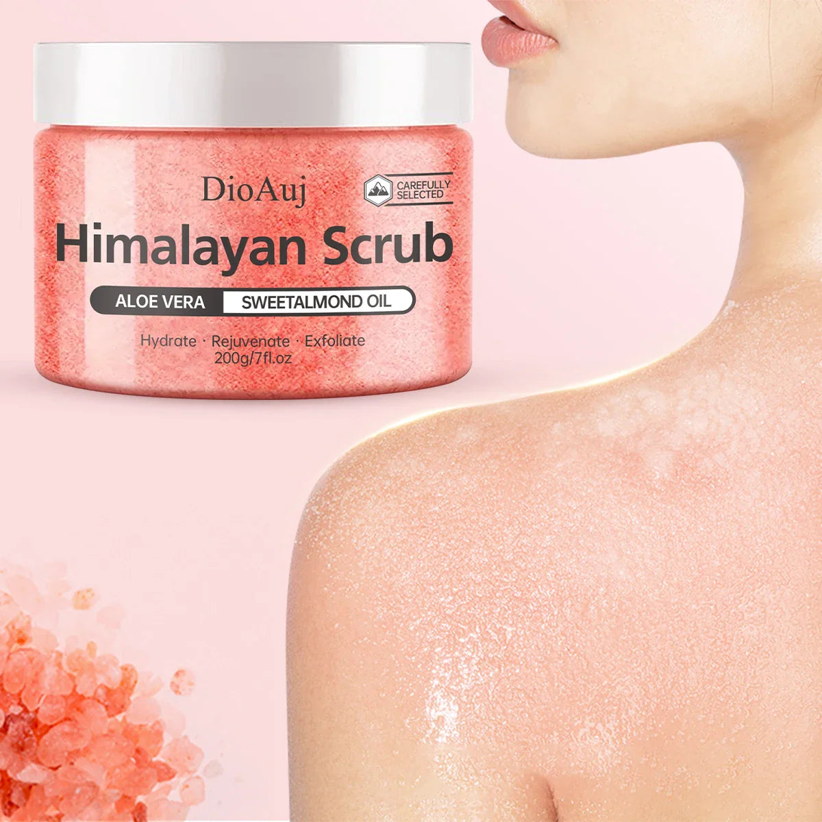 Himalayan Salt Scrub & Body Soufflé – Natural Exfoliant 200g