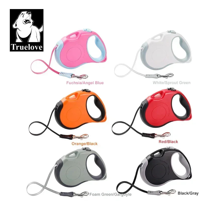Truelove Tangle Free Retractable Dog Leash 16 Ft Strong Nylon Tape One-Handed Brake Pause Lock Dog Cat Owners Reliable TLL5001 Peaceful Pleasures Health and Wellness