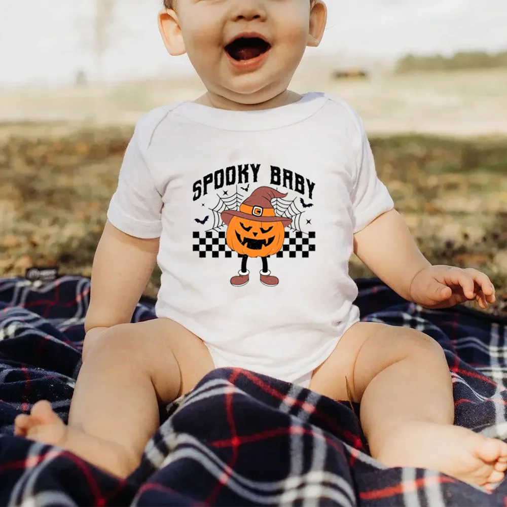 Spooky Halloween Baby Bodysuit | Pumpkin Witch Costume Outfit