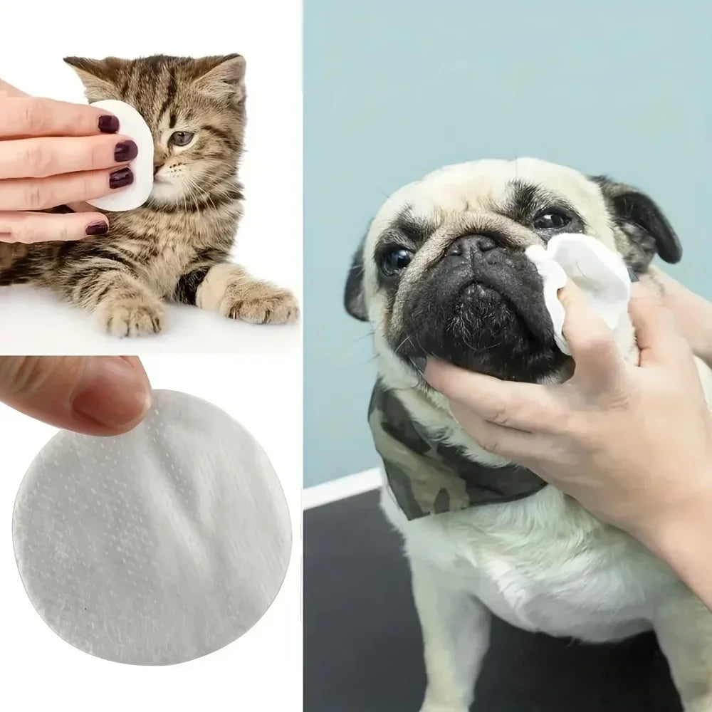 200pc Pet Eye Wipes – Tear Stain Remover for Dogs & Cats