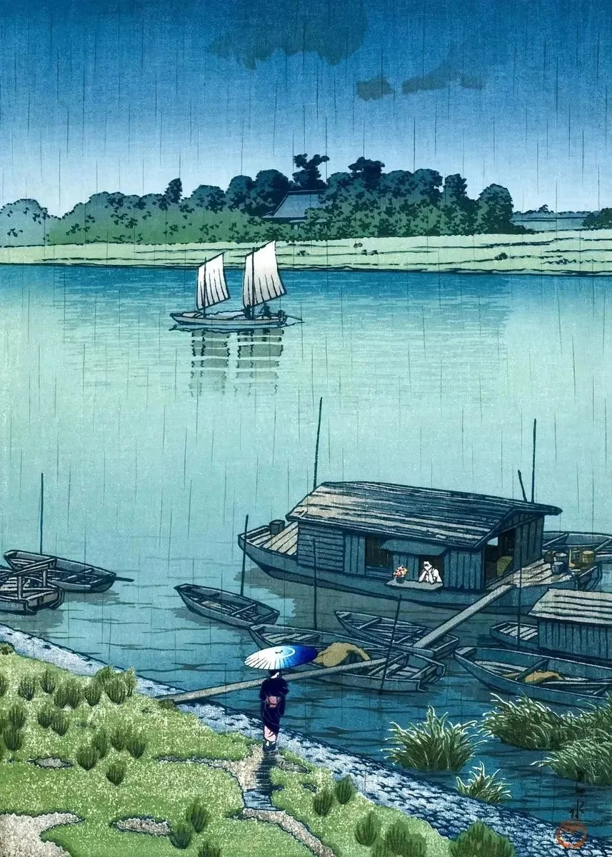Kawase Hasui Artwork Posters and Prints Retro Japanese Landscapes Canvas Painting Wall Art Pictures for Room Office Home Decor Peaceful Pleasures Health and Wellness