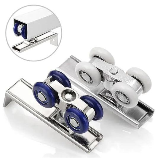 Sliding Door Roller Pulley Set – 4-Wheel Rail Track Hardware Sliding Door Roller Oasis Select