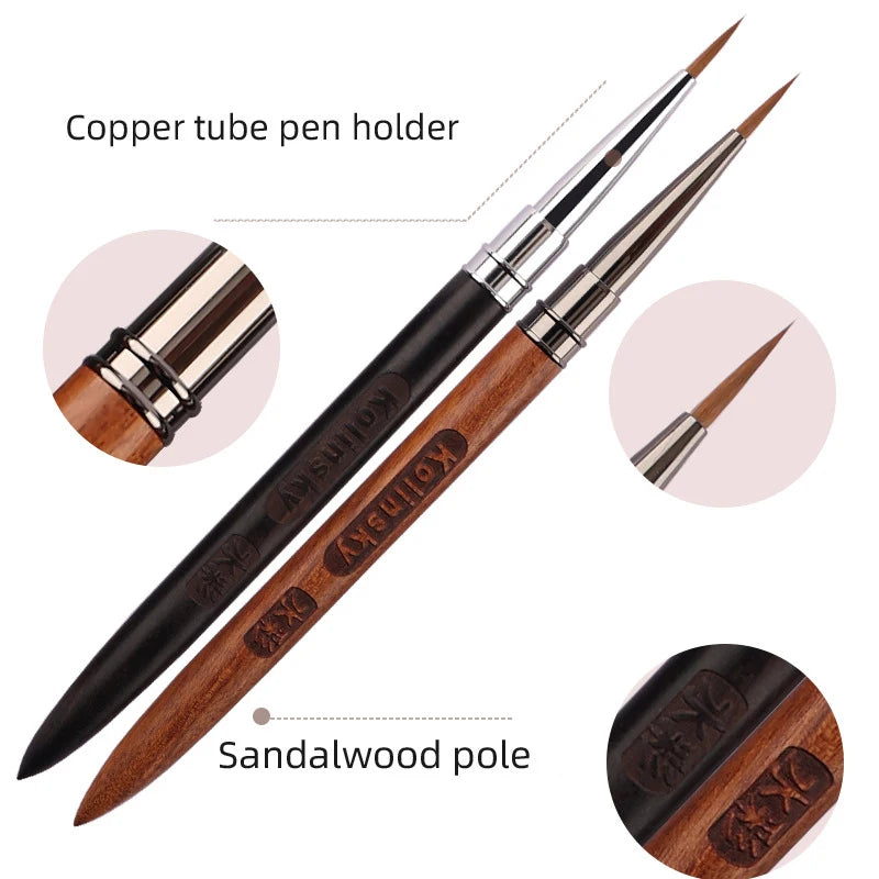 Acrylic Nail Art Liner Brush Grid Stripes Wood Handle Triangular Petal Nail Brush Flower Painting Drawing Pen DIY Manicure Tool Peaceful Pleasures Health and Wellness