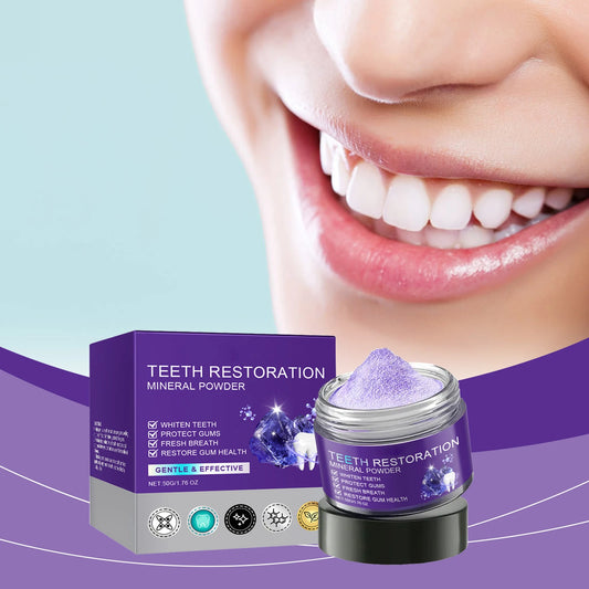 Purple Teeth Whitening Powder | Plaque Removal & Fresh Breath 50g Teeth Whitening Powder Peaceful Pleasures Health and Wellness
