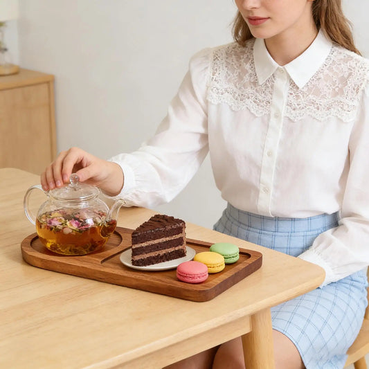 Rustic Wooden Serving Tray | Divided Cup Holder Display Wooden Serving Tray Peaceful Pleasures Health and Wellness China Mainland