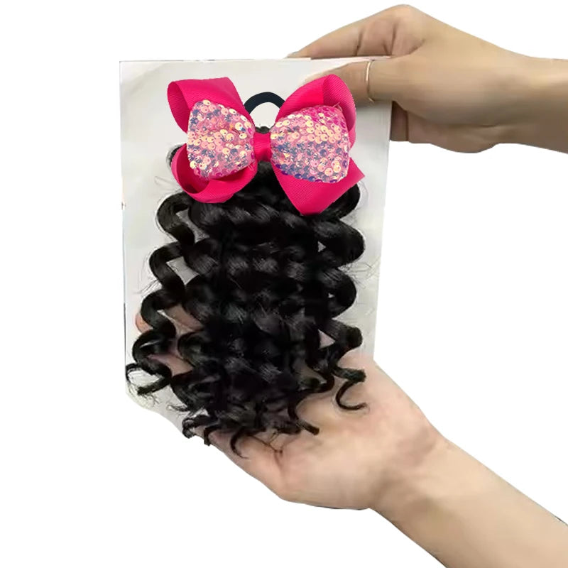 Girls Curly Ponytail Hair Extensions 2pcs – Kanekalon Style
