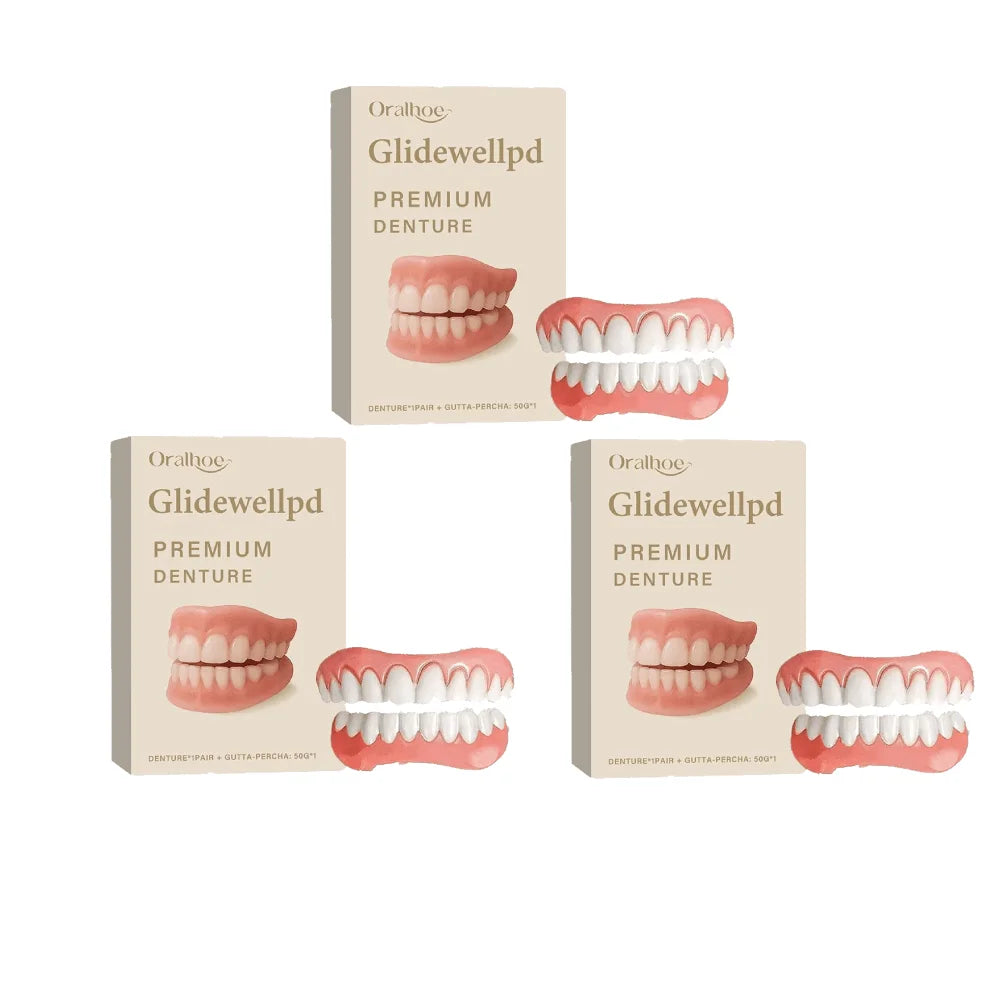 Reusable Silicone Fake Teeth Veneers – Upper & Lower Set