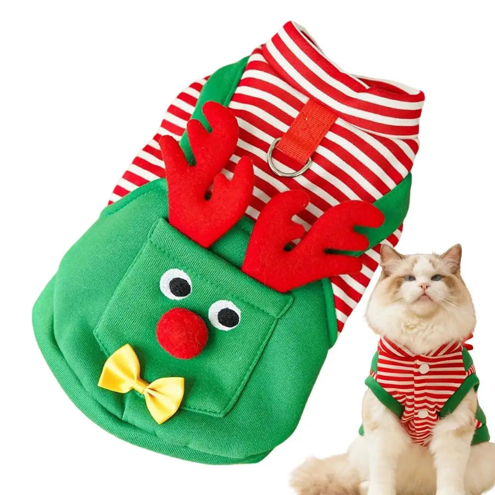 Christmas Reindeer Pet Costume for Dogs & Cats | Holiday Outfit