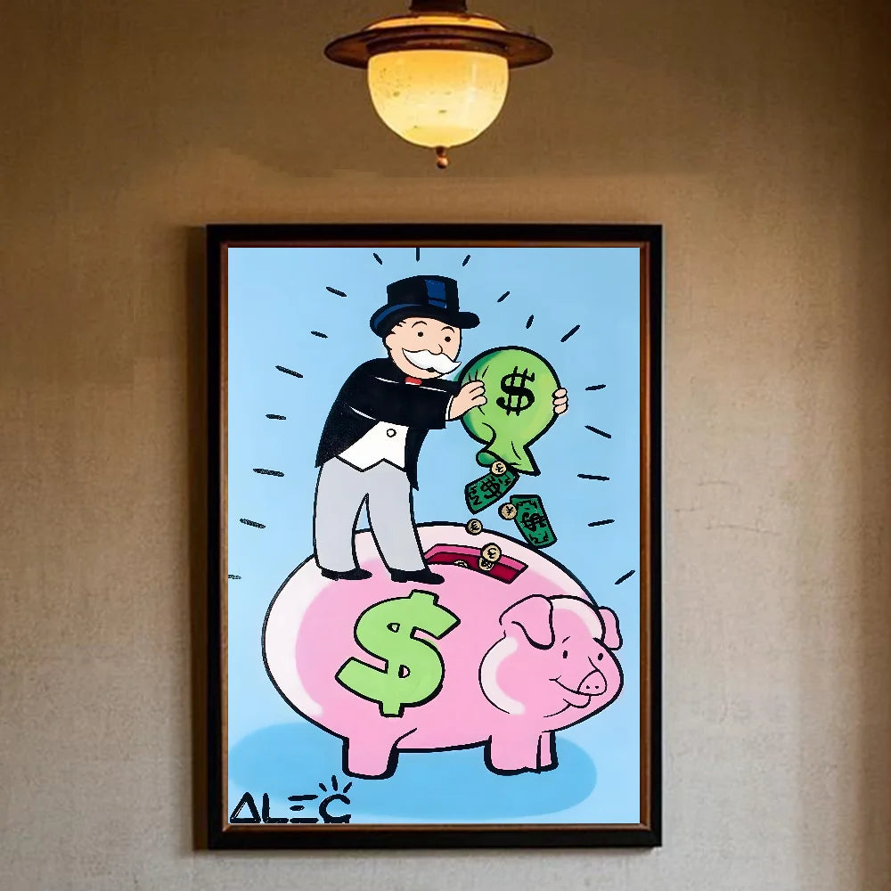 Monopoly Millionaire HD Wall Poster – Waterproof PVC Art Wall Art Poster Peaceful Pleasures Health and Wellness z14 15X20cmNoframe