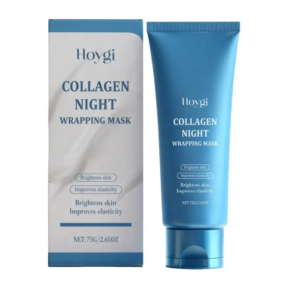 Collagen Glass Skin Night Wrapping Mask – Deep Hydration Peel-Off & Sleeping Face Mask | Anti-Aging & Brightening 75g Peaceful Pleasures Health and Wellness 75g