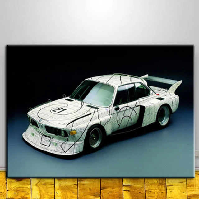BMW M3 E30 Retro Supercar Canvas Wall Art Poster | Unframed