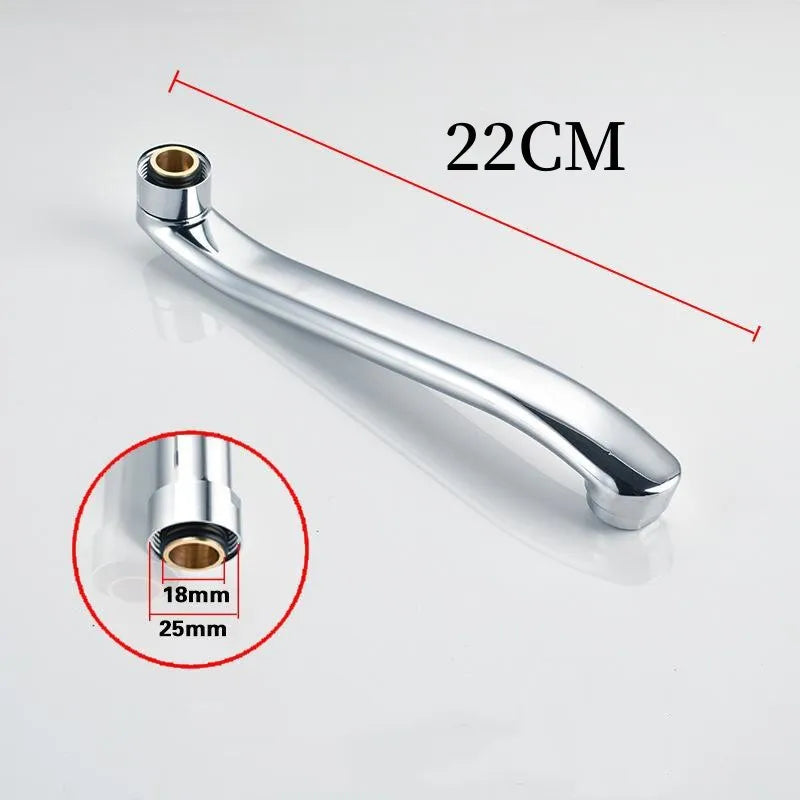 Stainless Steel Faucet Elbow S-Bend Extension Tube G3/4 Sink Pipe