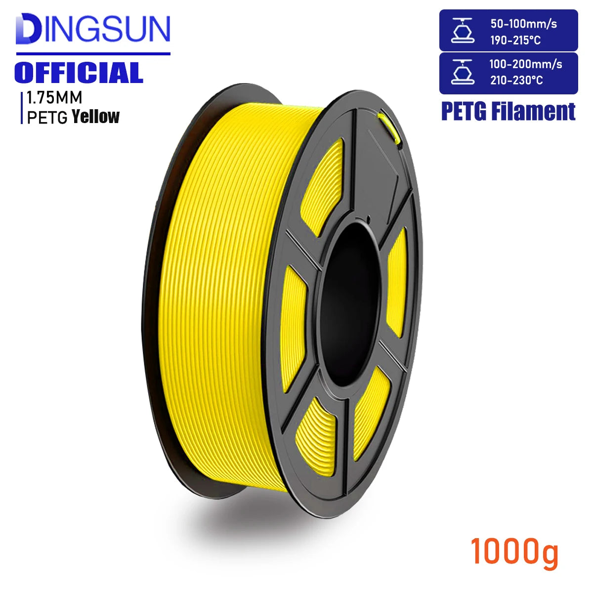 DINGSUN 3D PETG Filament 1.75mm ±0.02mm | FDM Printer Spool