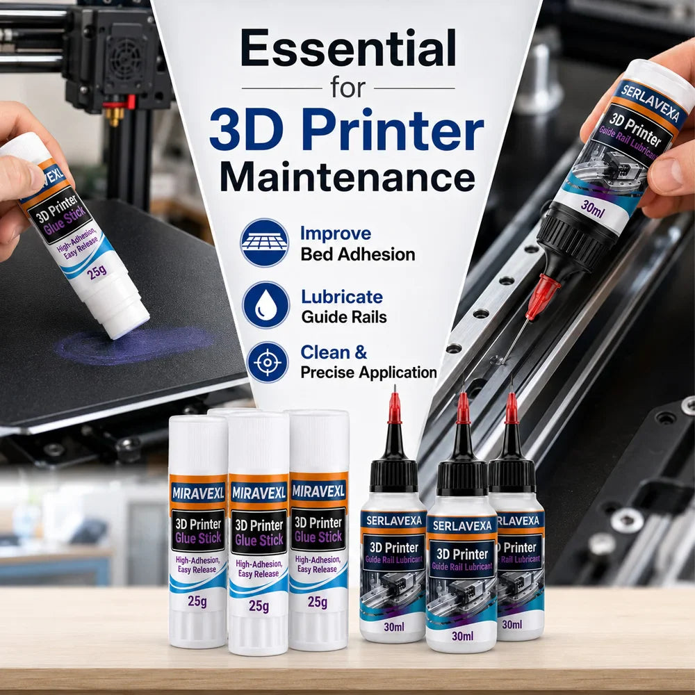 3D Printer Maintenance Kit – Rail Lubricant & Bed Glue Stick