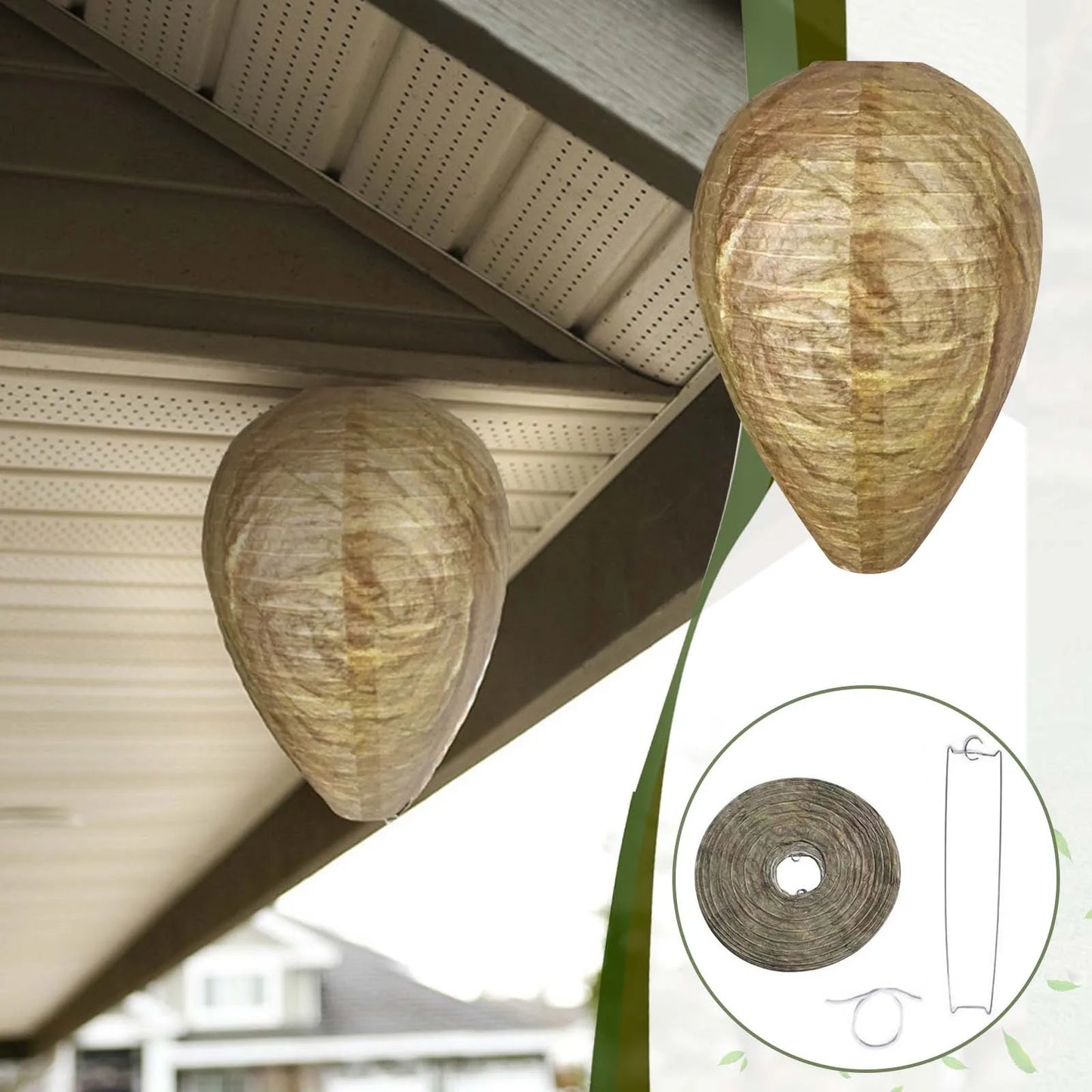 Hanging Wasp Nest Decoy – Waterproof Fake Beehive Deterrent