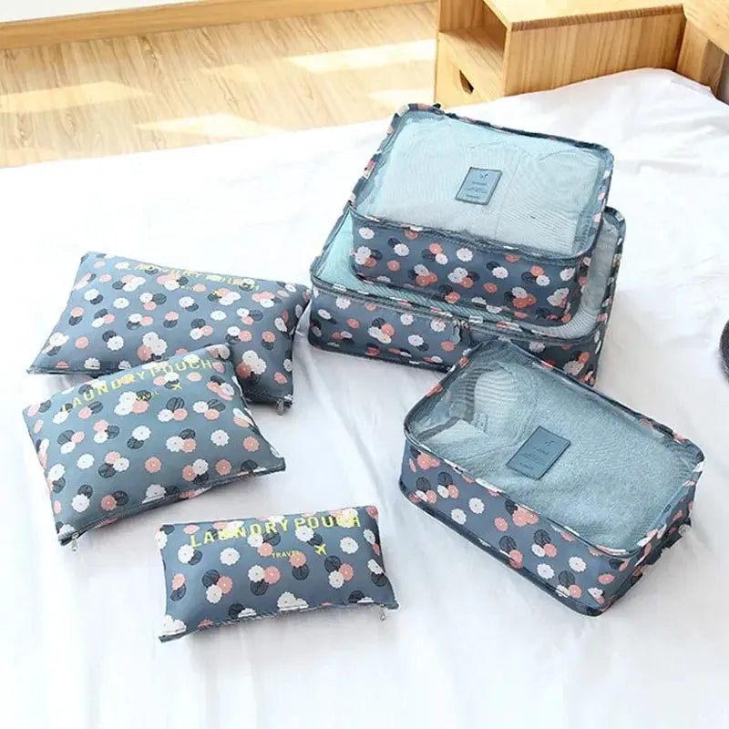 Large Six Piece Travel Storage Bag Classification Set Storage Bag Business Travel Clothing Storage Bag Storage Bag Peaceful Pleasures Health and Wellness