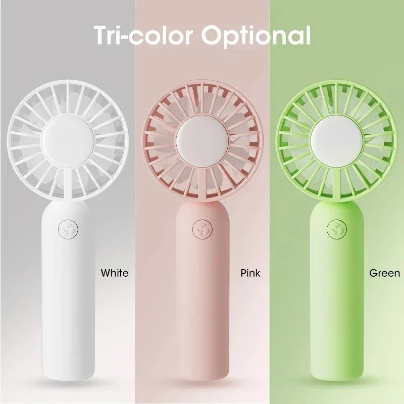 USB Rechargeable Handheld Mini Portable Cooling Fan Three Speeds Adjustable for Summer Outdoor Indoor Travel Use Peaceful Pleasures Health and Wellness