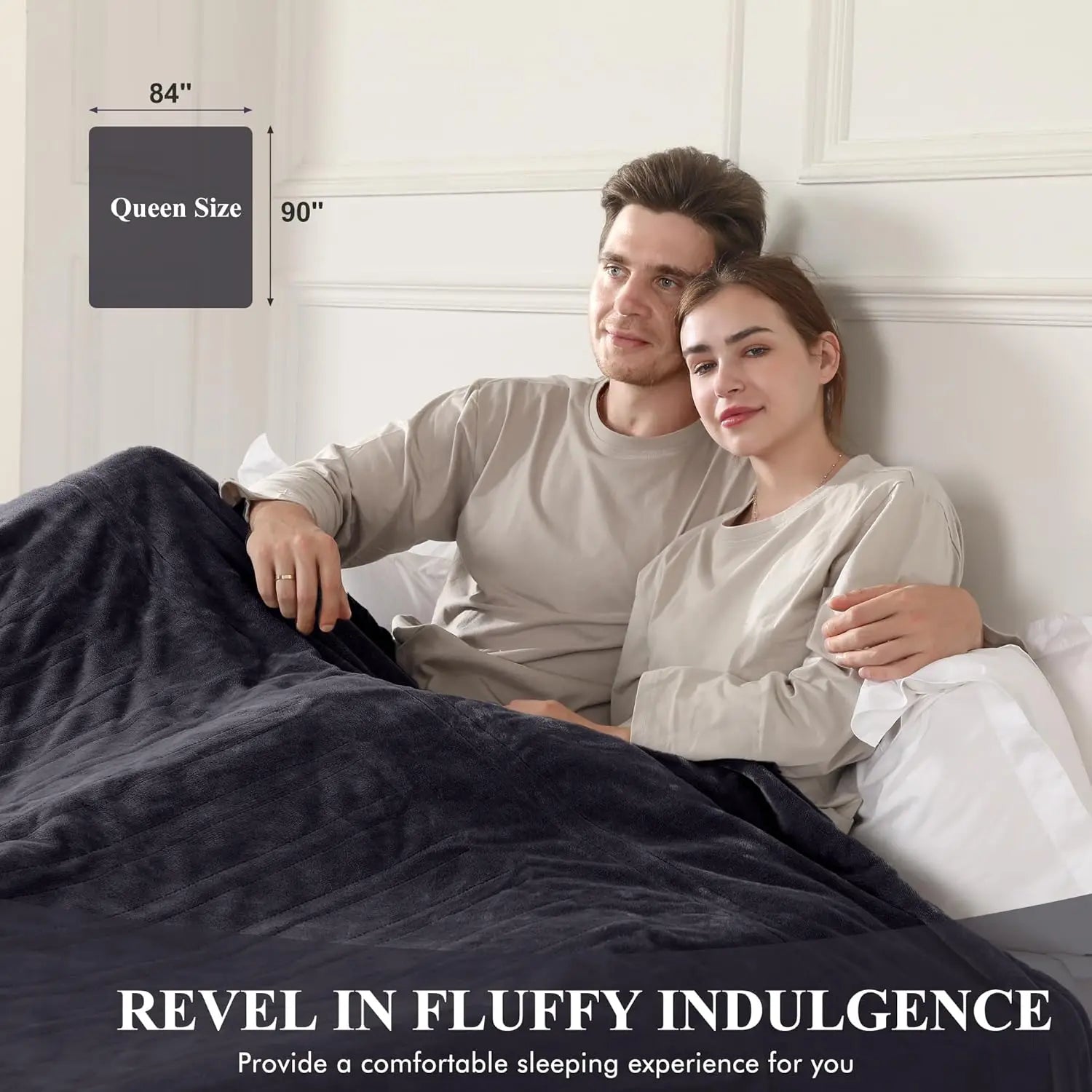 Queen Size Electric Blanket – Soft Flannel, Dual Control, 5 Heat Levels, Auto-Off Electric Heated Blanket Peaceful Pleasures Health and Wellness