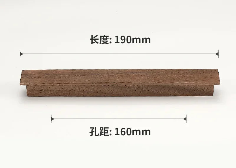 Natural Walnut Wood Cabinet & Drawer Handles | Modern Pull