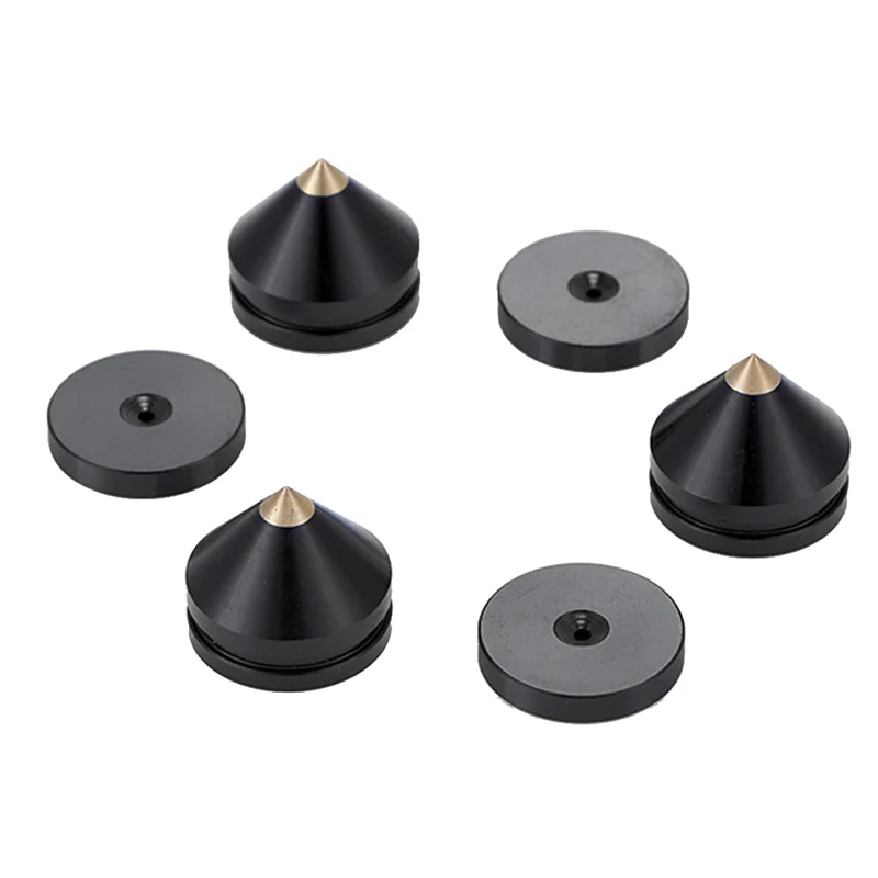 -ABDH 24 Set Speaker Stand Feet Foot Pad Aluminium Alloy Metal Spikes Cone Floor Foot Nail Black Peaceful Pleasures Health and Wellness