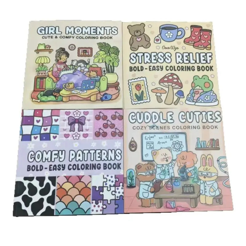 Coloring Books Adults Bold Easy Patterns Cute Drawing Party Birthday
