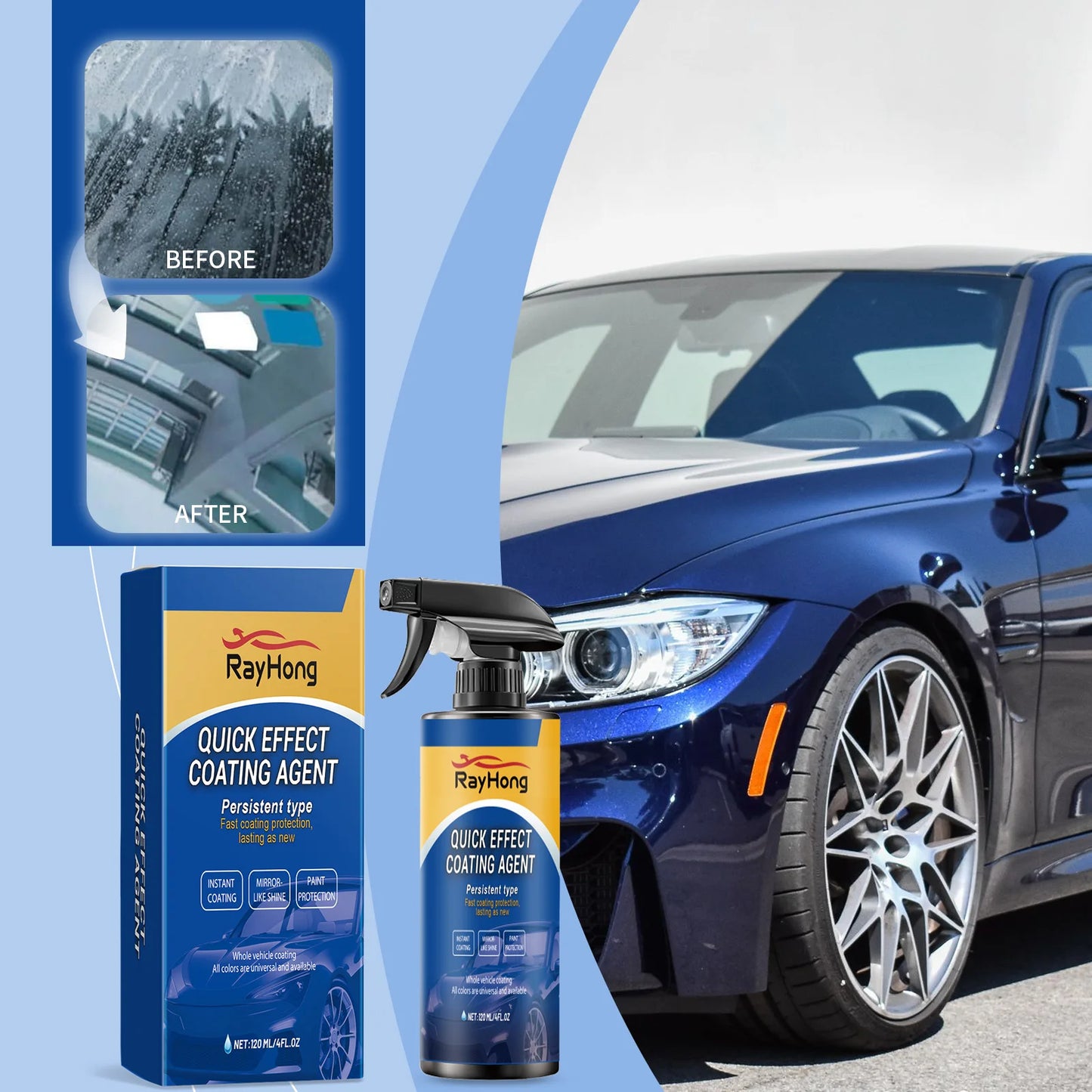 Nano Ceramic Coating Spray – Car Wax & Paint Protectant 120ml