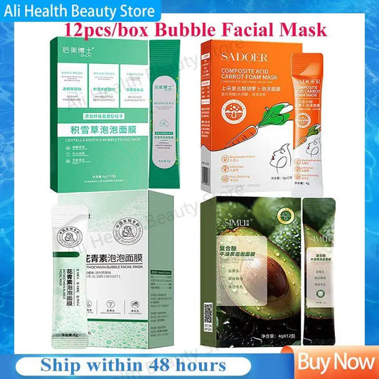 Anthocyanin Bubble Mask – Blackhead Removal & Pore Minimizer 12pc Bubble Face Mask Oasis Select